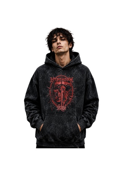 Sevbano Megadeth Lamb Of God Rock Metal Müzik Grubu Baskılı Unisex Oversi Siyah