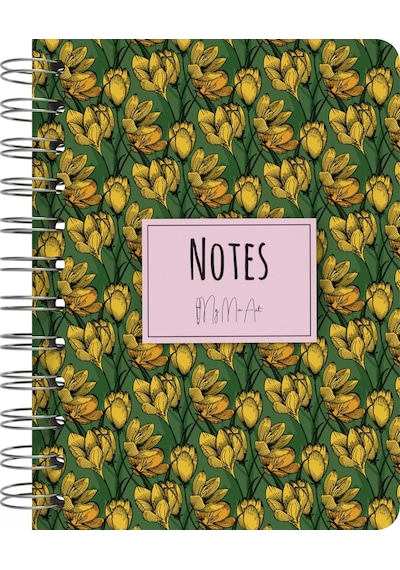 Daisy Magnolia Mini Sert Kapaklı Spiralli Defter Set Çok Renkli