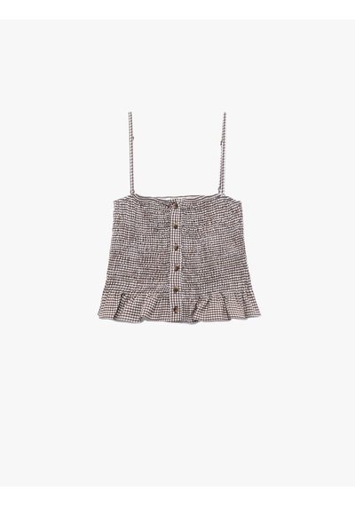 Koton Koton X Melis Ağazat - Viskon Crinkle Kumaş Düğmeli İnce Askılı Pötikareli Crop Bluz Kahverengi Ekose 5sak30100pw Kahverengi Ekoseli Koton Koton X Melis Ağazat - Viskon Crinkle Kumaş Düğmeli İnce Askılı Pötikareli Crop Bluz Kahverengi Ekose 5sak30100pw Kahverengi Ekoseli