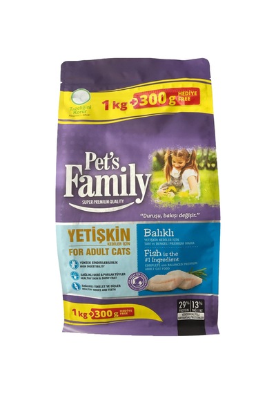 Pet's Family Premium Balıklı Yetişkin Kedi Maması 1300 G