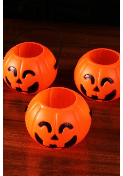 Beysüs Cadılar Bayramı Halloween Balkabağı Mini Şeker Kovası 6 Lı Tüm Yaşlar