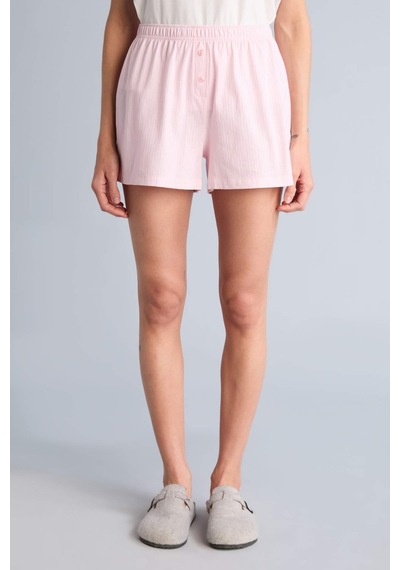 Defacto Regular Fıt Elastik Bel Kısa Kollu 2li Açık Pembe Pijama Takım G9857ax26smpn648 Pembe-pn648