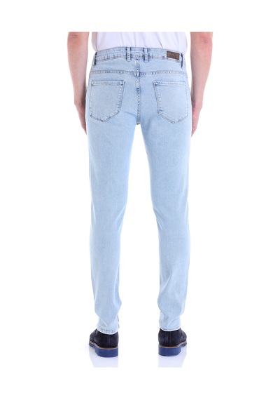 Hatemoğlu Slim Fit Düz Düşük Bel Kot Pantolon Açık Mavi