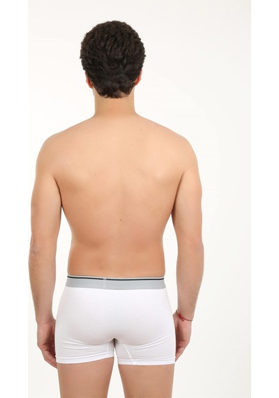 İbrahim Burak Etiler Collection Moda Çizgi Erkek Likralı Boxer 40056 Beyaz