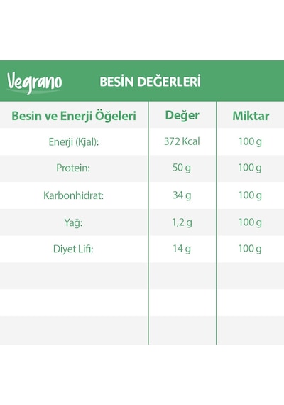Vegrano Soya Kıyması Naturel 100 G