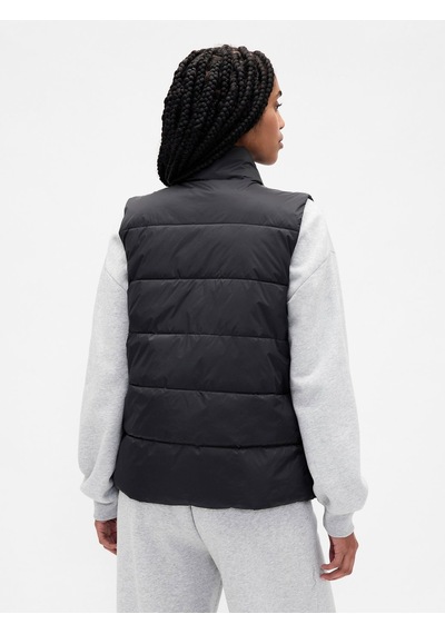 Gap V-frch Logo Lw Puffer Vest Kadın Siyah Yelek 791282002