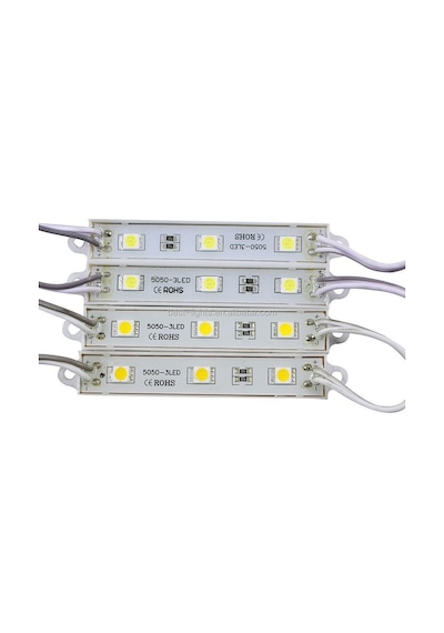 Beyaz Renk Takoz Power Led 12v 5050 Smd 3 Çip Epoksi Kaplı 10adet