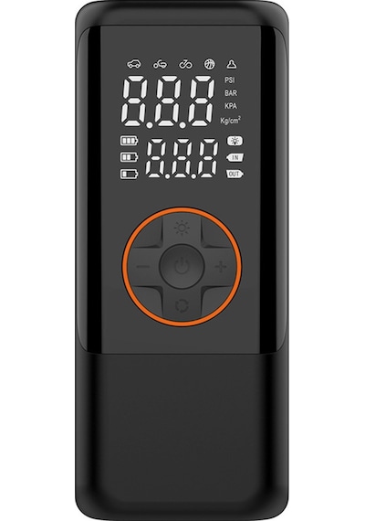 4500 Mah Şarjlı Taşınabilir Araba Lastik Hava Top Şişirme Pompası Led Işıklı Dijital Hava Kompresörü