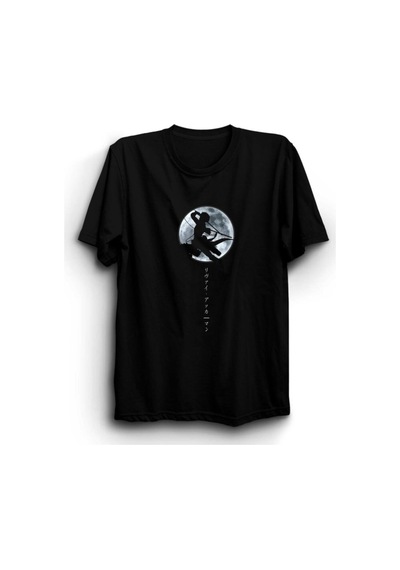 Attack On Titan Anime Baskılı Tshirt SIYAH