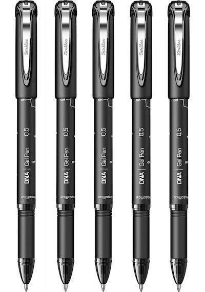 Siyah Pilot Kalem Dna Gel Pen 5 Adet Scrikss Pilot Kalem 0.5mm Roller Uç Pilot Kalem İnce Uçlu Likit Mürekkepli Pilot