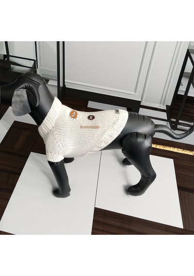 Köpek İçin Boom Football Beyaz Kazak