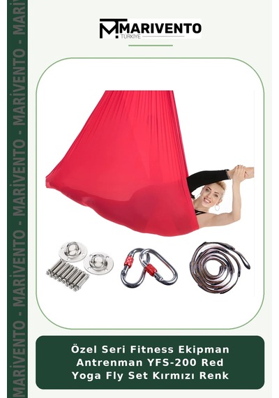 Özel Seri Fitness Ekipman Antrenman Yfs-200 Red Yoga Fly Set Kırmızı Renk