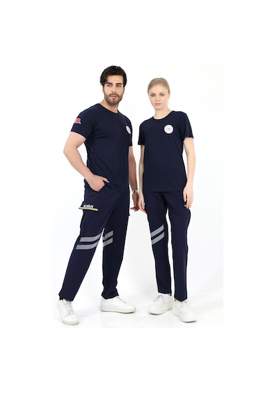 Acil Sağlık Yuvarlak Yaka Penye Kısa Kol Tshirt - Lacivert-12106 Lacivert