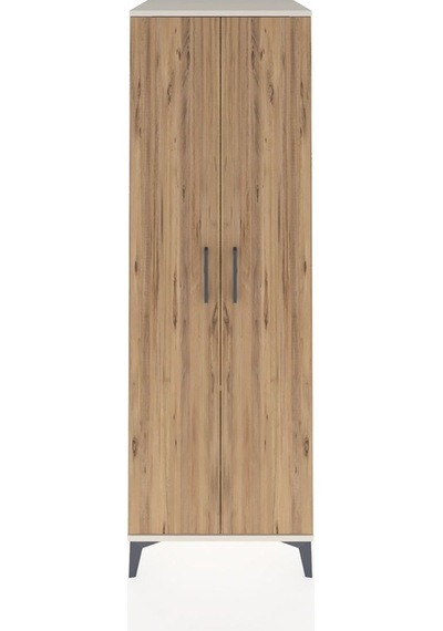 Kronos Dolap 2 Raflı 2 Kapaklı Tek Askılı 60x59x182 Aytaşı-çam Aytaşı