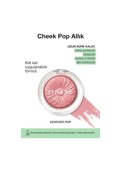 Cheek Pop Allık - Renk: Heather Pop 3.5g Uzun Süre Kalıcı, Doğal Ve IpeksiDiğer