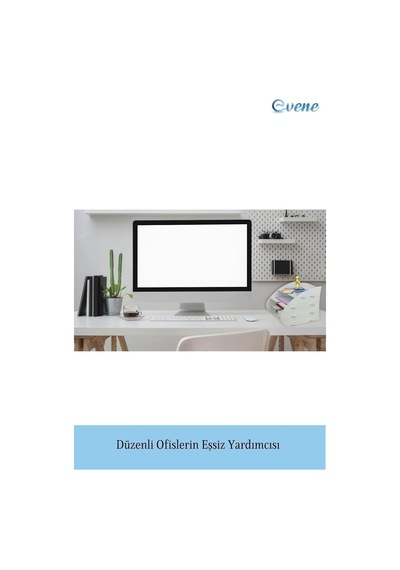 Evene Dosya Düzenleyici Masa Üstü Organizer Ahşap Evrak Raflı Model 3, Beyaz