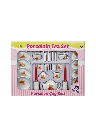 Mey İthalat Porselen Çay Seti çok renkli