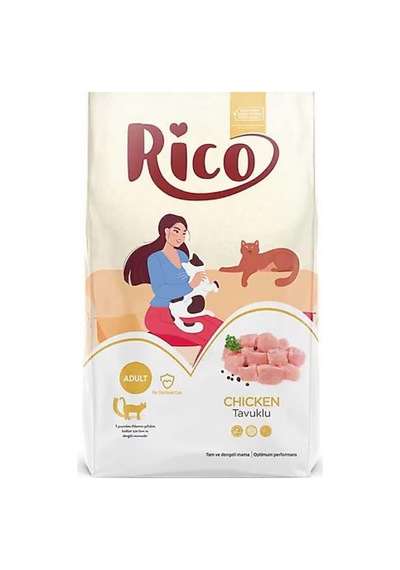 Rico Tavuklu Kısırlaştırılmış Yetişkin Kedi Maması 15 KG