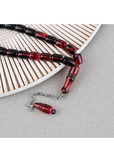 Sıkma Kehribar Püsküllü Efe Boy Kapsül Kesim 10x13mm Tesbih