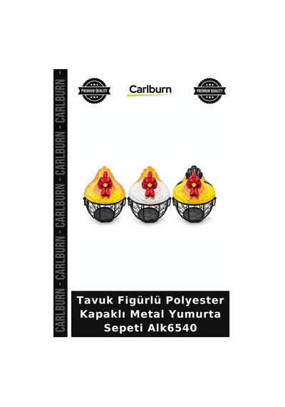 Özel Üretim Mutfak Dekoratif Hediye Tavuk Figürlü Polyester Kapaklı Metal Yumurta Sepeti Alk6540 Diğer