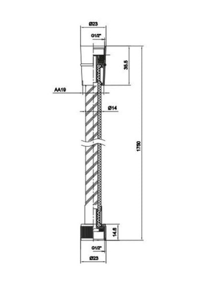 Ar Pvc Duş Spirali 175 Cm Pvc Hortum 102141019-bm Krom