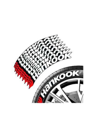 Motosiklet Lastik Yazısı Hankook Beyaz
