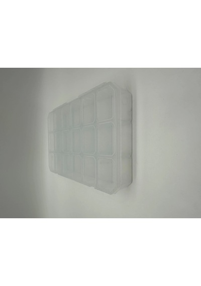 Organizer Plastik Kutu Box 18 Sabit Bölmeli 185x295x40mm