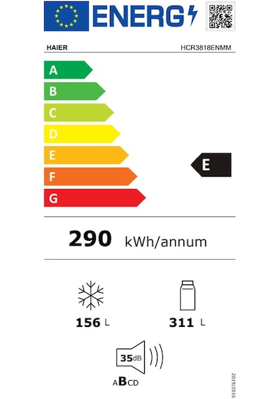 Haier HCR3818ENMM 467 LT No-Frost Gardırop Tipi Buzdolabı