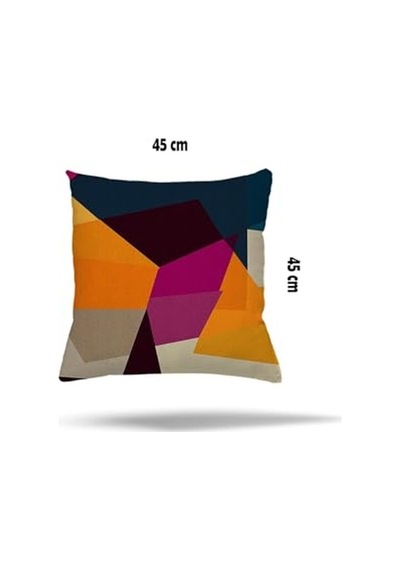 Pelangi Geometrik Desen Renk Bloklu Gizli Fermuarlı Yastık Kılıfı Kırlent Kılıfı Koltuk Yastık Kılıfı, Turu Diğer