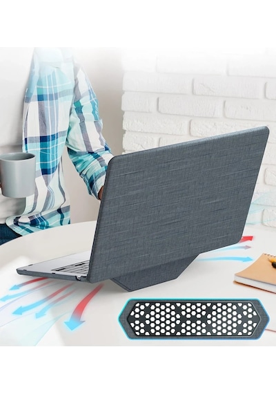 Mey İthalat Macbook Uyumlu Pro 13 2020 Macbook Uyumlu Kumaş - Kapak - Gri