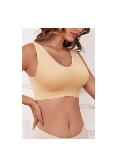 Fit Women Kalın Askılı Pedsiz Büstiyer Korsesi Seamless 5050 Bej