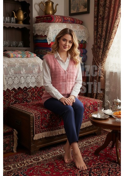 Ulupazarlama Kadın Yeleği, Çeyizlik Örgü Yelek, Hediyelik Nişan Yeleği, Nişan & Çeyiz Yelekleri Çok Renkli