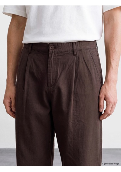 Lcw Vision Kahverengi Loose Fit Erkek Pileli Pantolon Lcw Vision Kahverengi Loose Fit Erkek Pileli Pantolon