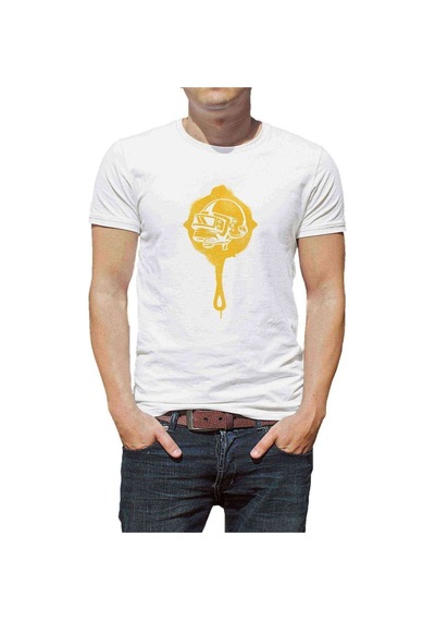 Pubg Tava 3 Lvl Kask Baskılı Beyaz Erkek Tshirt