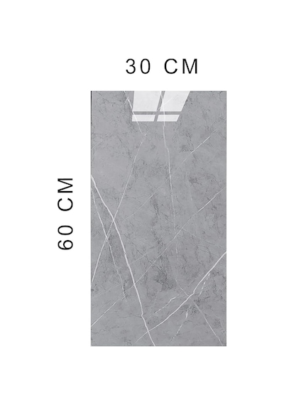 Panel Mermer Desen, 60x30 Cm, 5 Adet Gri