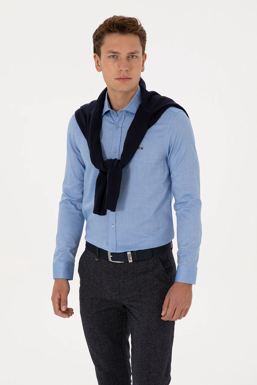 U.s. Polo Assn. Erkek Koyu Mavi Gömlek Basic 50307673-vr032 Koyu Mavi