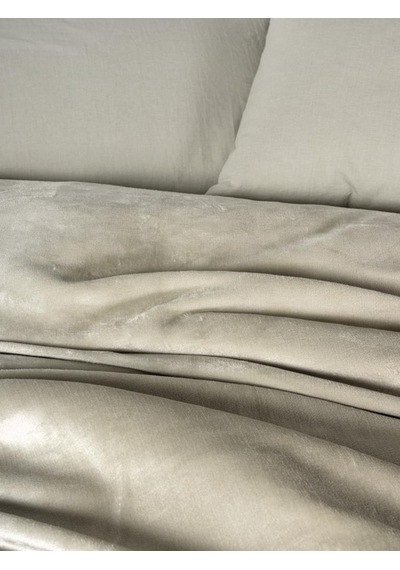Çift Kişilik Nev Takımı Velvet Flossy Taş Renkli
