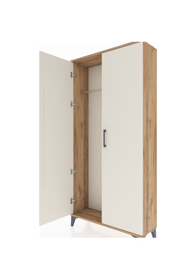 Arges Dolap 2 Kapaklı Tek Askılı 88x30x182 Çam-aytaşı Çam