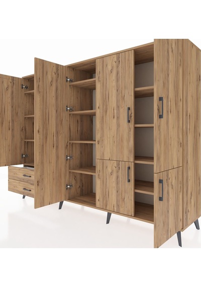 Hyperion Dolap 12 Raflı 2 Çekmeceli 7 Kapaklı 220x44x163 Çam-çam Atlas Çam - Atlas Çam Hyperion Dolap 12 Raflı 2 Çekmeceli 7 Kapaklı 220x44x163 Çam-çam Atlas Çam - Atlas Çam