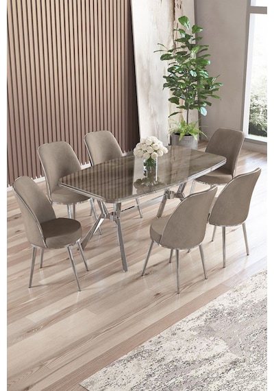 Canisa Lena Serisi 90x160 Lak Panel Antrasit İroni Krom Kaplama Ayaklı Masa Takımı Ve 6 Cappucino Sandalye Antrasit İroni Masa Capucino Sandalye Ayaklar Krom Canisa Lena Serisi 90x160 Lak Panel Antrasit İroni Krom Kaplama Ayaklı Masa Takımı Ve 6 Cappucino Sandalye Antrasit İroni Masa Capucino Sandalye Ayaklar Krom