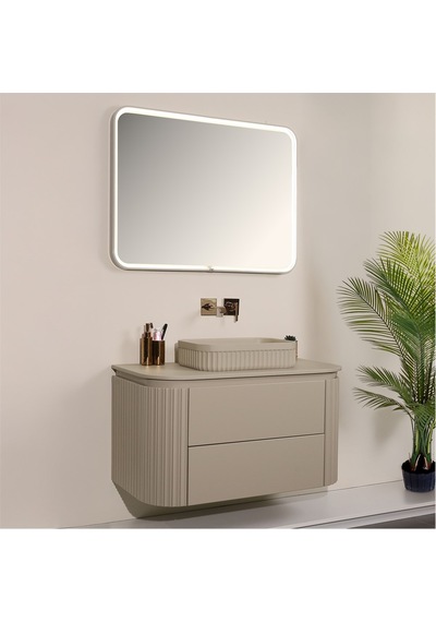 Kobos Gloria 100 Cm Banyo Dolabı Seti Beige Bej Kobos Gloria 100 Cm Banyo Dolabı Seti Beige Bej