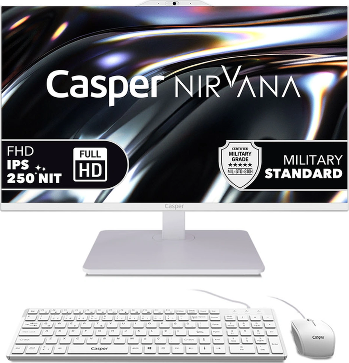 Casper Nirvana A80.1342-8V00X-V-B i5-13420H 8 GB 500 GB NVMe SSD 23.8" Dos AIO Masaüstü Bilgisayar