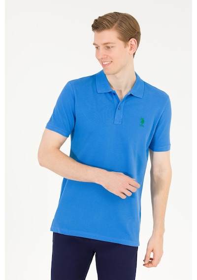 U.S. Polo Assn. Erkek Saks Basic Polo Yaka Tişört 50263238-VR045