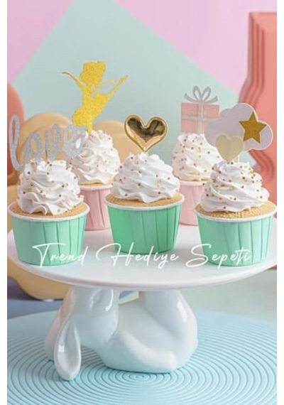 50&apos Li Soft Mint Yeşili Muffin Cupcake Kalıbı Kek Kapsülü, Muffin Kek Kalıbı, Airfryer Uyumlu