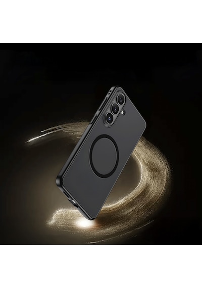 Galaxy S26 Uyumlu Kılıf M-safe Şarj Özellikli Mat Arka Yüzey Wlons Lola Kapak Siyah Siyah