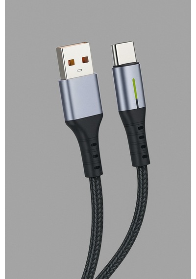 Ferro Reshurk Re-044 Usb-c & Type-c Metal Uclu 1000cm 3a Hasır Data - Şarj Kablosu
