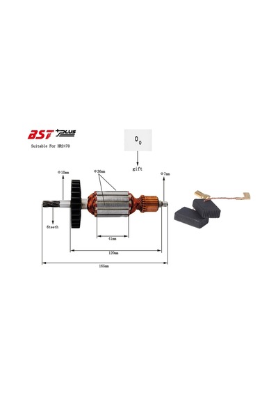 Makıta Hr2470 Hr2470f Hr2460 Hr2460f Endüvi Kömür Hediyeli