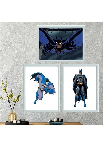 Batman Üçlü Takım Çerçeveli Poster Tablo