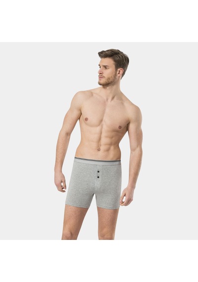 Türen Erkek Likralı Düğmeli Boxer 2'li Paket 135/gri Gri