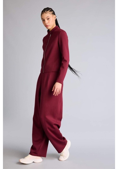 Defacto Barrel Fıt Standart Paça Standart Boy Skuba Dalgıç Kumaş Sporcu Pantolon G4217ax26spbr115 Bordo-br115